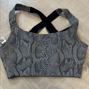 Varley Blue Snake Print Sports Bra